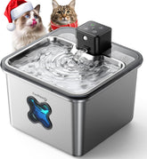 FEELNEEDY Cat Water Fountain cordless with Visual Filter Window for easy status checks