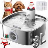 Feelneedy cordless dog water fountain front view showing compact, space-saving design for easy placement