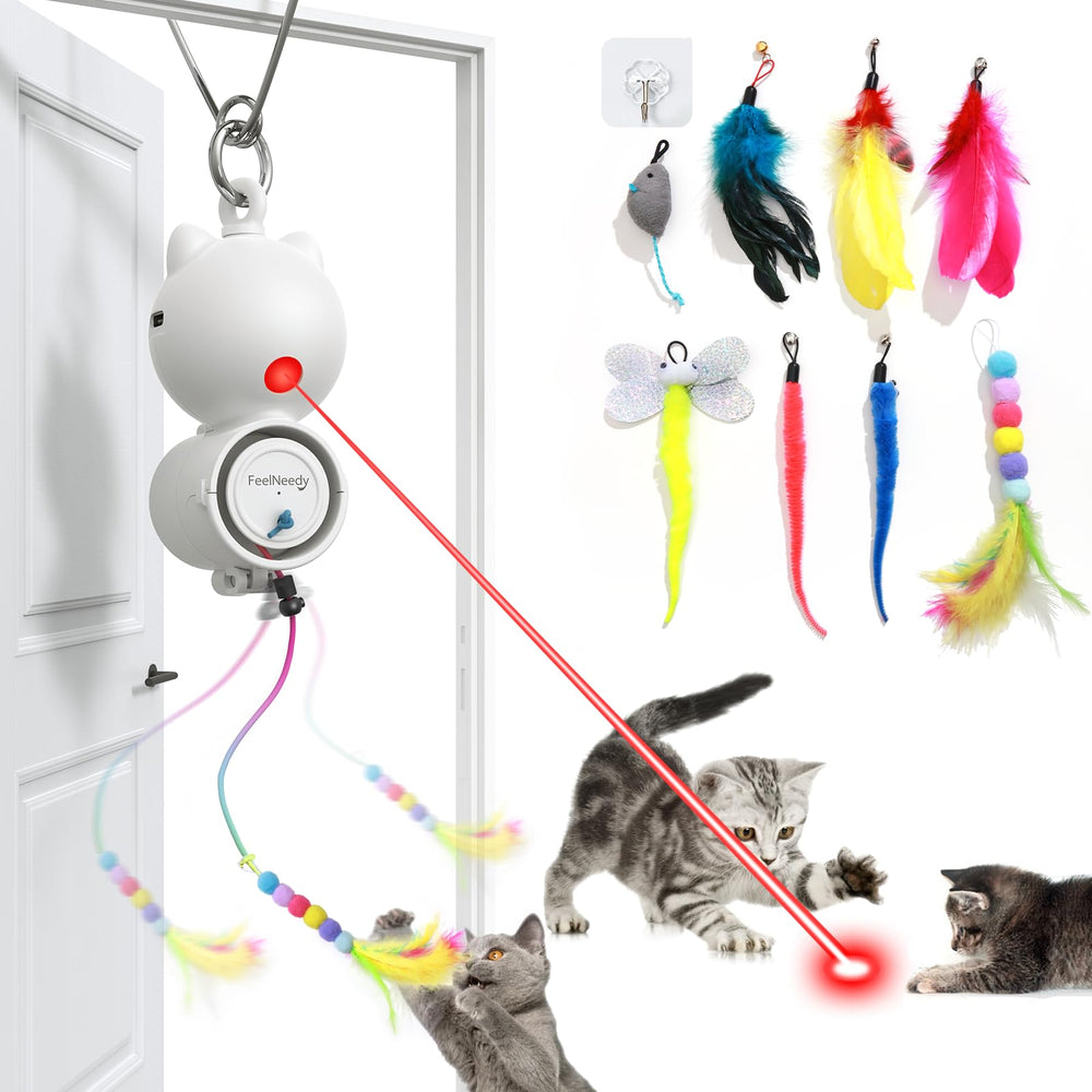 FEELNEEDY laser interactive cat toy front view enhancing interactive play and exercise