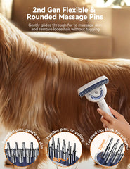 FEELNEEDY steam-level mist on 23-tooth side softens stubborn mats.