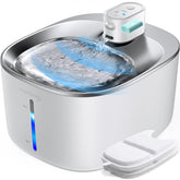 FEELNEEDY water fountain front view highlights compact design for easy placement