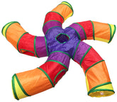 Feesok cat tunnel with 6 peepholes in an S-shape promotes exploration