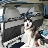 Feestars dog barrier 56-wide base top view shows full cargo-area coverage for pets.