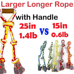 Fejapa heavy-duty rope toy with multiple knots for durability