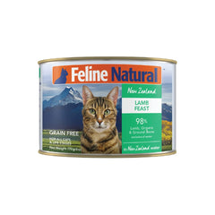 Feline Natural Lamb Feast can label highlights grain-free, high-protein formula for cats
