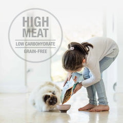 Feline Natural no-peas-no-grains label clarifies natural ingredients.