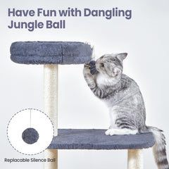 Feliskyn cat tree cave bed plush panel offers warm privacy.