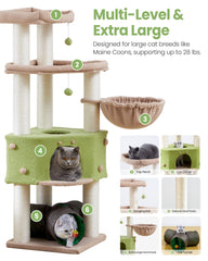 Feliskyn Cat Tree Tower 60inch-xl promotes ample climbing space for large breeds