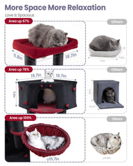 Feliskyn cat tree triple-entry tunnel base enables exploring and hiding
