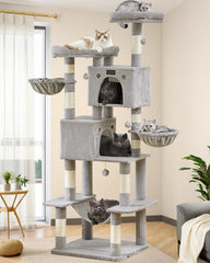 Feliskyn large cat tree 74 inch tower with spacious perches for big indoor cats