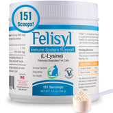 Pet Health Solutions Felisyl L-Lysine granules packaging supports immune health.