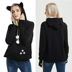 Felyong hoodie with ears and pom-pom hat design for pet lovers