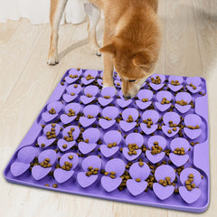 Femont Snuffle Mat large dog closeup highlighting silicone texture for slow, mindful eating