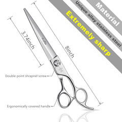 Fengliren dog grooming scissors ergonomic handle for comfortable extended use.