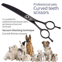 Fenice Peak 440C steel thinning scissors metal detail highlighting durability