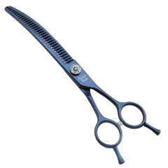 Fenice Peak 7-inch curved chunker scissors for precise dog grooming cuts