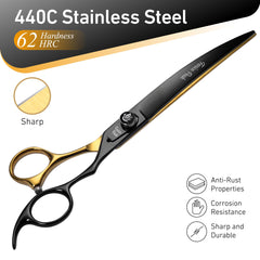 Fenice Peak gold and black design closeup showing stylish finish for professional grooming aesthetics