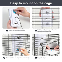 fenocran indoor bird heater pad safety features highlight anti-bite hose and protection