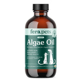 Fera Pets Algae Oil bottle-front showing vegan omega-3 for immune and coat support.