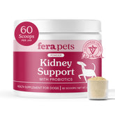 Fera Pets dog kidney support powder tub ready to mix for daily kidney support.