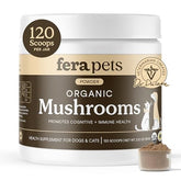 Fera Pets Mushroom Supplement container front view supporting immune health
