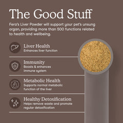 Fera Pets liver supplement pour – powder blends easily into meals