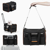 Ferrafay pet carrier exterior view highlights compact design for on-the-go pets.