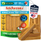 FETCHERONI packaging for Himalayan Yak Chews shows natural ingredients.