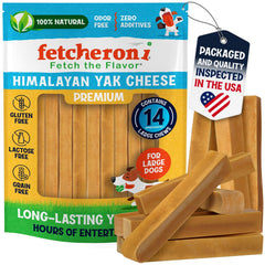 FETCHERONI packaging for Himalayan Yak Chews shows natural ingredients.