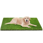 FezepYmaz artificial grass 26x51 surface offers indoor outdoor use.