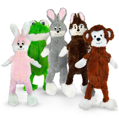 FGA MARKETPLACE bundle 5 flat no-stuffing dog toys for quiet playtime