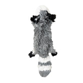 FGA MARKETPLACE Racoon Flat Toy face view showing quiet no-squeak play