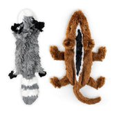 FGA Marketplace Racoon-Squirrel Flat Toy side view highlights no-squeak calm play potential