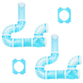FHDUSRYO hamster tube kit assembly demonstrates easy DIY tunnels for expanded play space.