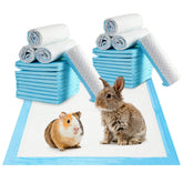 Fhiny rabbit pee pad 18x24 top view highlighting multi-layer protection for quick moisture management.