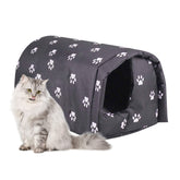 The Fhiny stray cats shelter folds for easy transport and compact storage.
