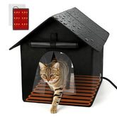 FHTONGE heated cat house exterior shell keeps outdoor cats warm in winter.