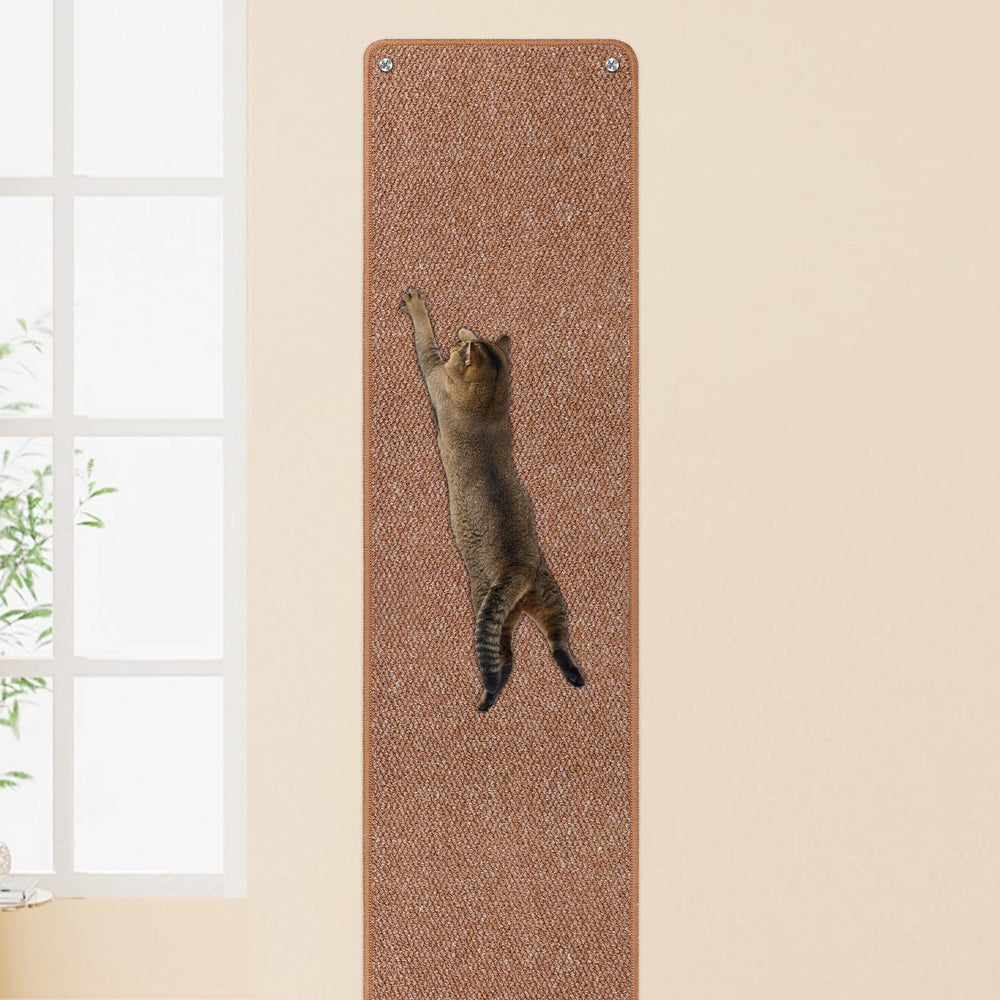 FHTONGE wall cat scratchpad 71x15 offers spacious surface for stretching and claw care.