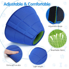 Fickte adjustable Velcro dog cone closure for secure fit