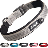 Fida Heavy Duty Dog Collar with neoprene padding for comfortable all-day wear.