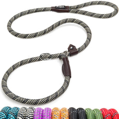 Fida Slip Leads for Dogs 4ft nylon rope shows easy-on adjustable loop for quick fittings