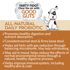Fidobiotics Good Guts for Lil Mutts powder-topper is a versatile sprinkle-on for meals.