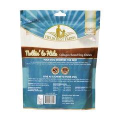 Fieldcrest Farms Twist Stix packaging showcases value pack for under 15lb moderate chewers.