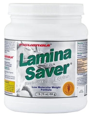Figuerola LaminaSaver powder tub showing natural hoof support for laminae and connective tissues.