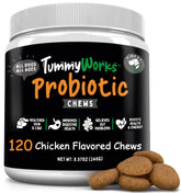 Finest For Pets TummyWorks probiotic soft chews dog bottle supports digestive health.