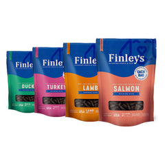 Finley's Training Bites variety pack bag front, ideal training rewards