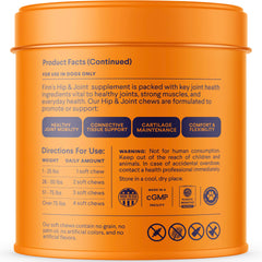 Finn glucosamine-chondroitin-msm dog chews closeup shows lubrication and comfort