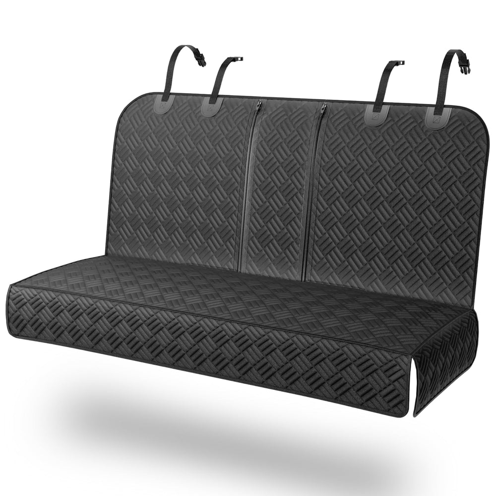FIRSTWELL dog car seat cover back hammock keeps pets comfy and upholstery protected.