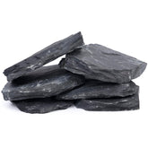 FISCAPE natural slate aquarium rocks close-up texture for authentic tank decor.