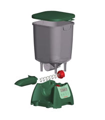 Fish Mate P7000 weather-resistant lid protects outdoor feeder